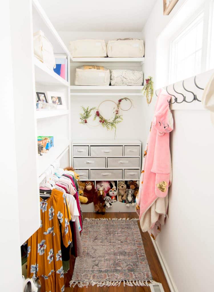 Organized closet.