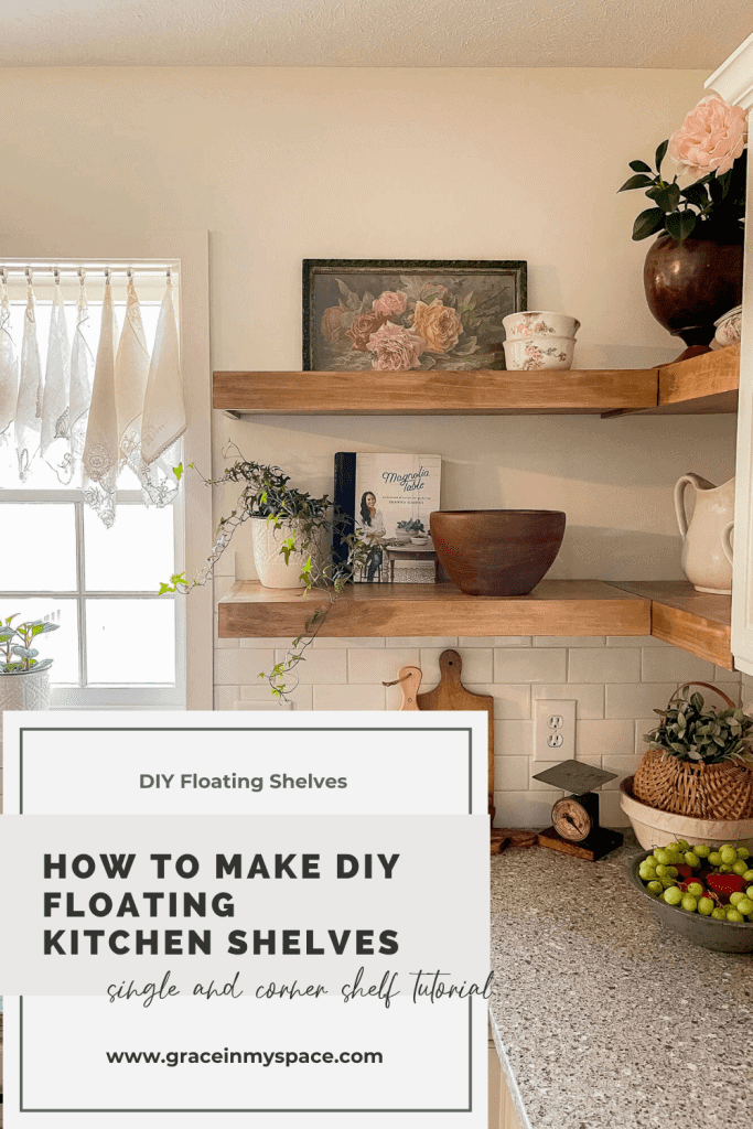 How to Make DIY Floating Kitchen Shelves