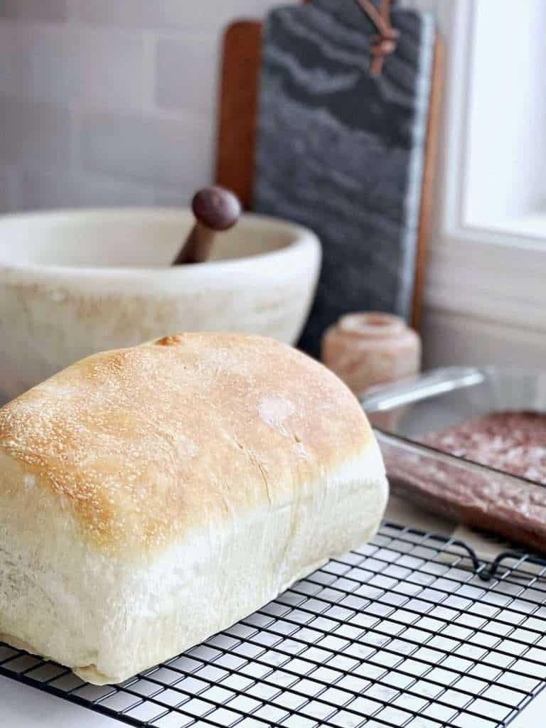 fresh bread in a kitchen.