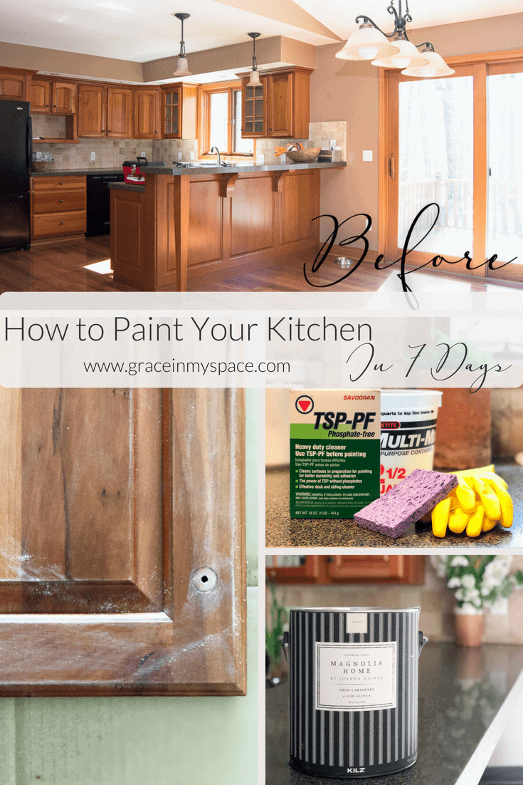 Are you ready for a brand new kitchen but don't want to shell out $30,000? I was too! I took 7 days, a lot of hard work, and about $300 and transformed my kitchen. Visit the blog to learn step by step how to paint your kitchen cabinets in 7 days to bring your kitchen into the 21st century.