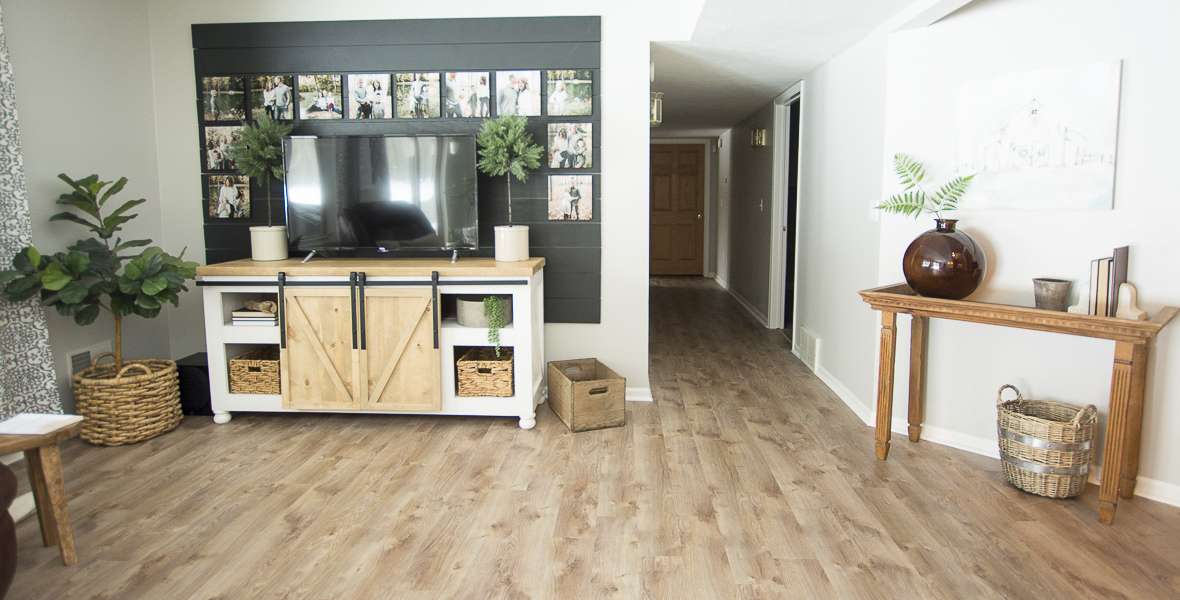 Modern Farmhouse Basement Flooring