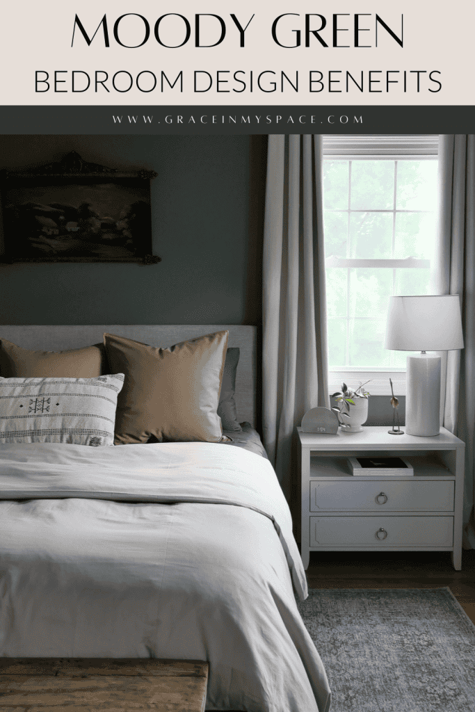 Design Benefits of a Moody Green Bedroom | Before and After