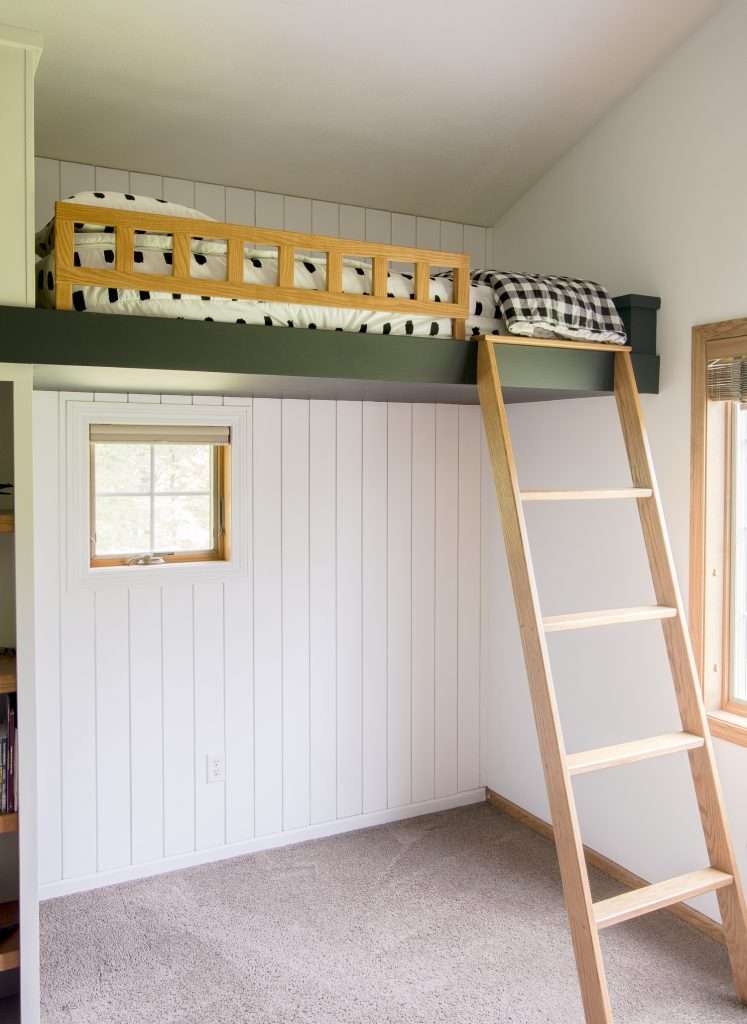 MDF Shiplap accent wall.