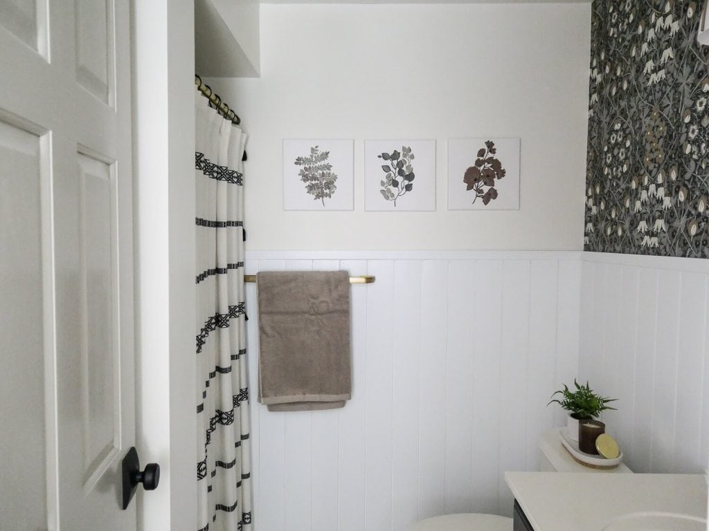 Shiplap in a bathroom.