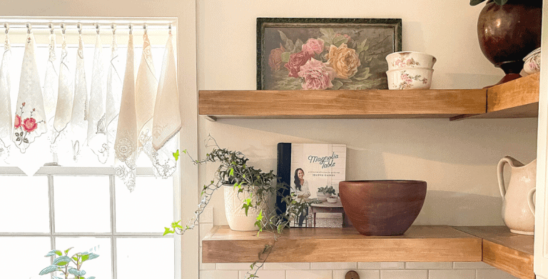 How to Make DIY Floating Kitchen Shelves