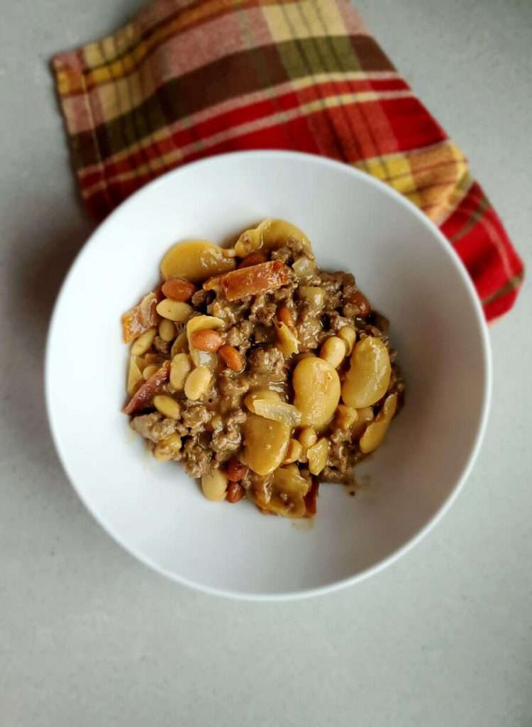 Sweet and Spicy Cowboy Beans | A Bourbon Butter Bean Skillet