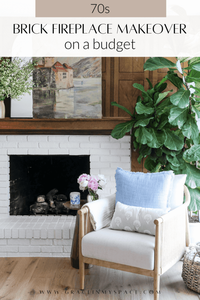 70s Brick Fireplace Makeover | Before and After