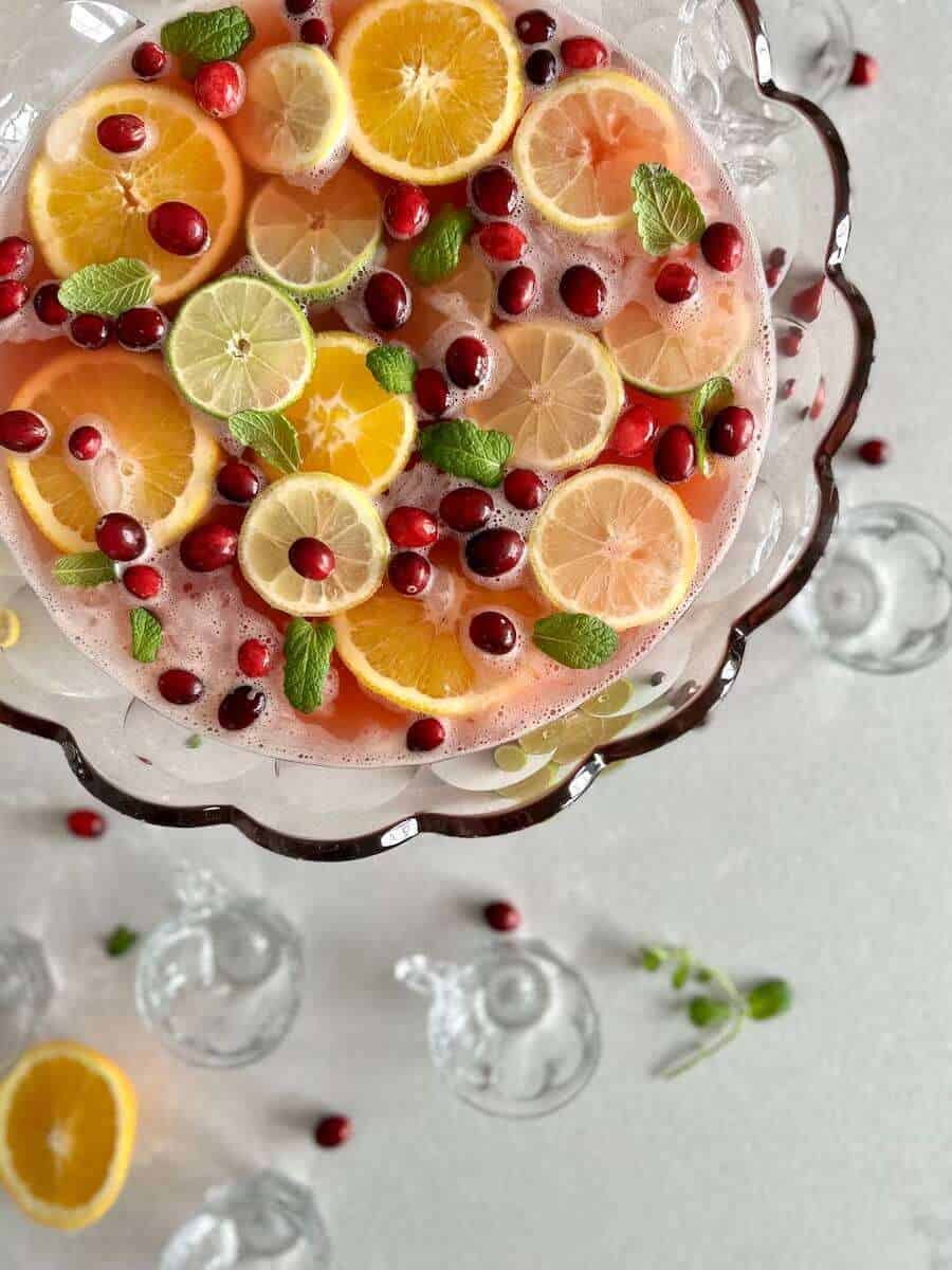 Christmas Morning Punch | Cran-Orange Cherry Brunch Punch