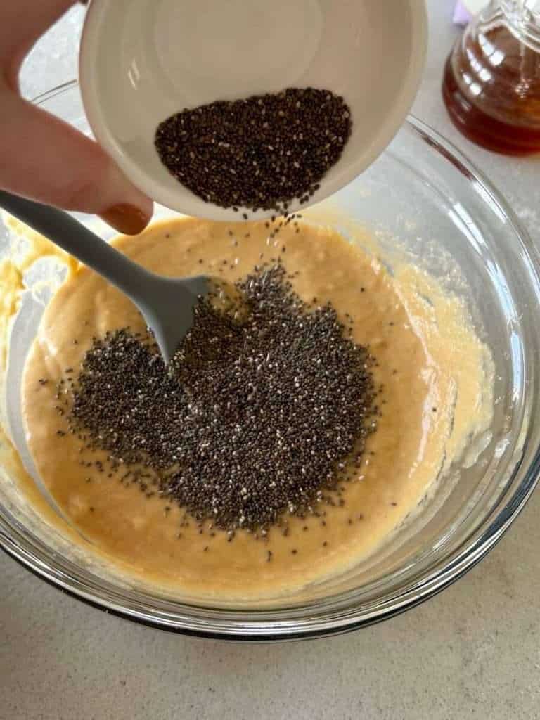 Chai seeds added to batter