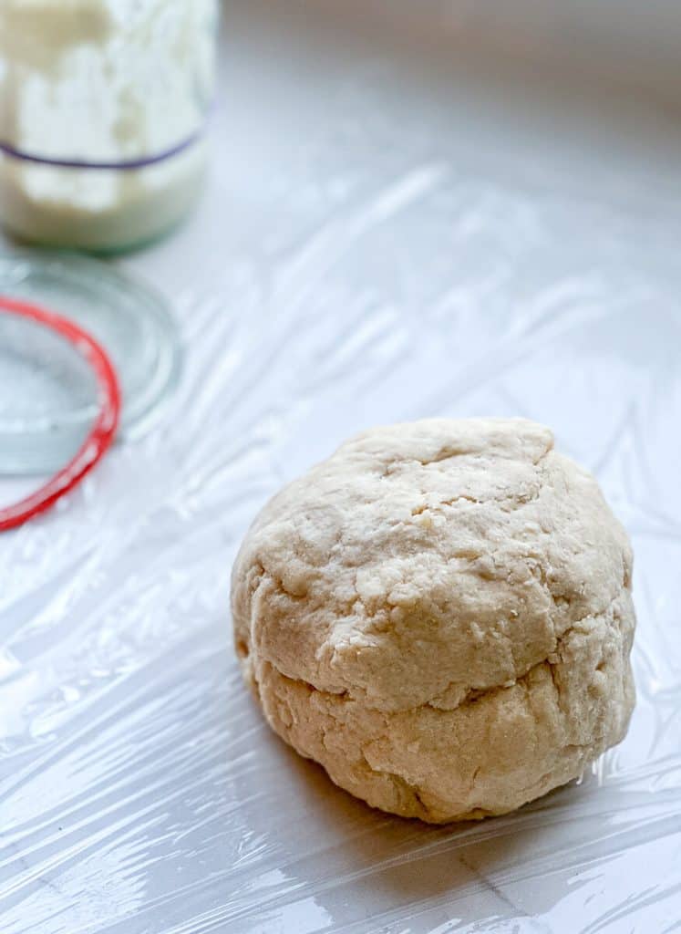 Ball of sourdough dough.