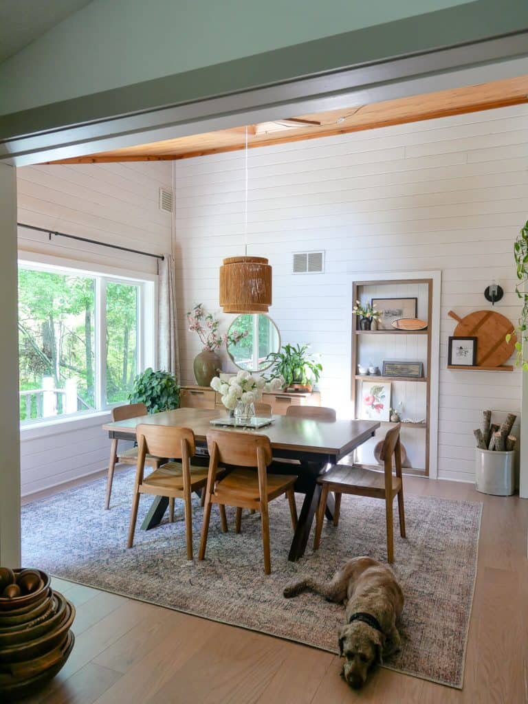 Organic modern dining room.