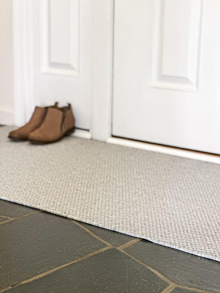 Entryway rug details.