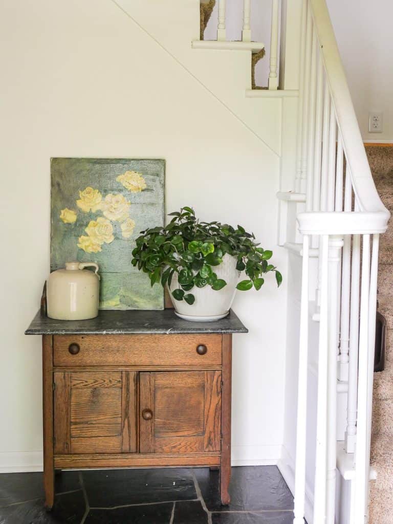 Antique cabinet in a stairwell