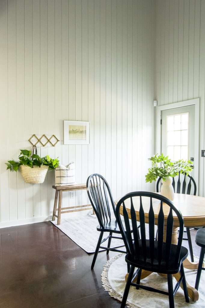 Entryway decor in the guest house.