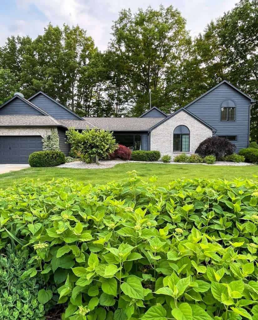 Home exterior and front yard.