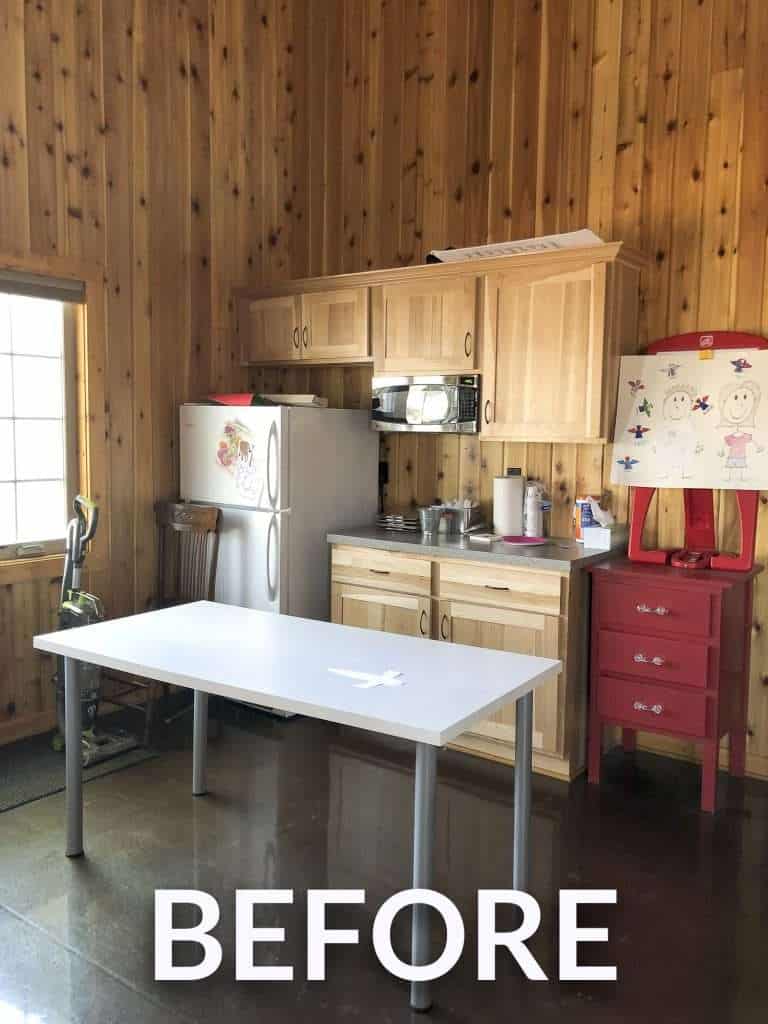 Guest house remodel kitchenette.