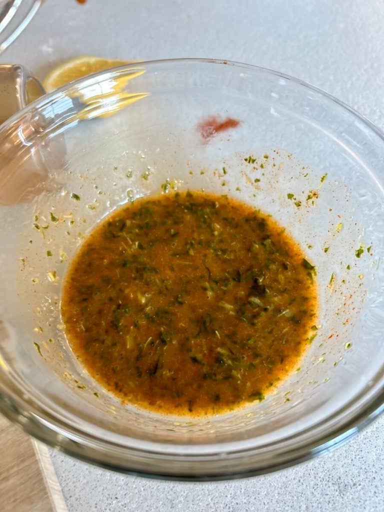 Paprika in a sauce.