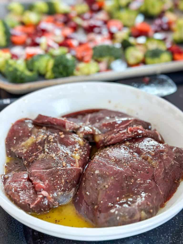 Marinading venison