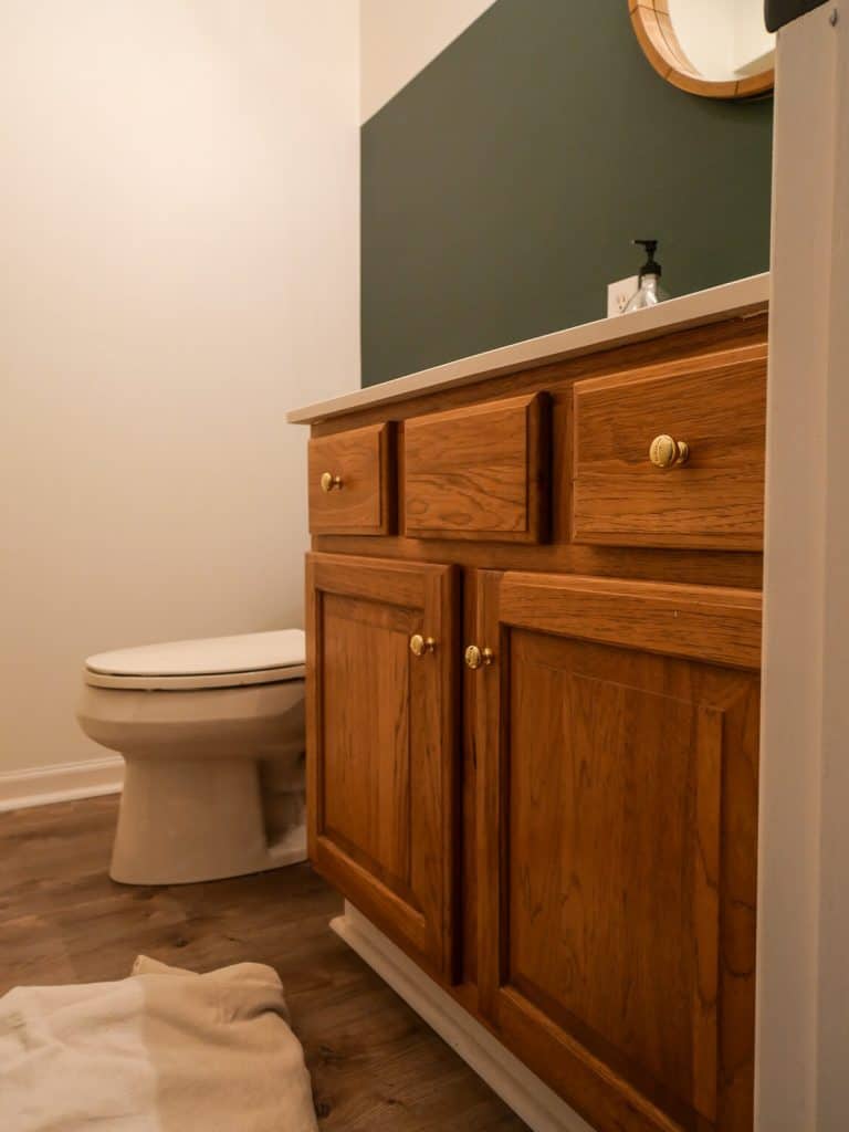 Bathroom vanity before.