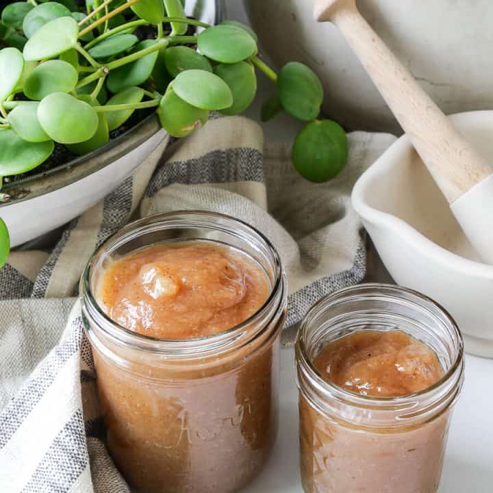 Homemade pear sauce.