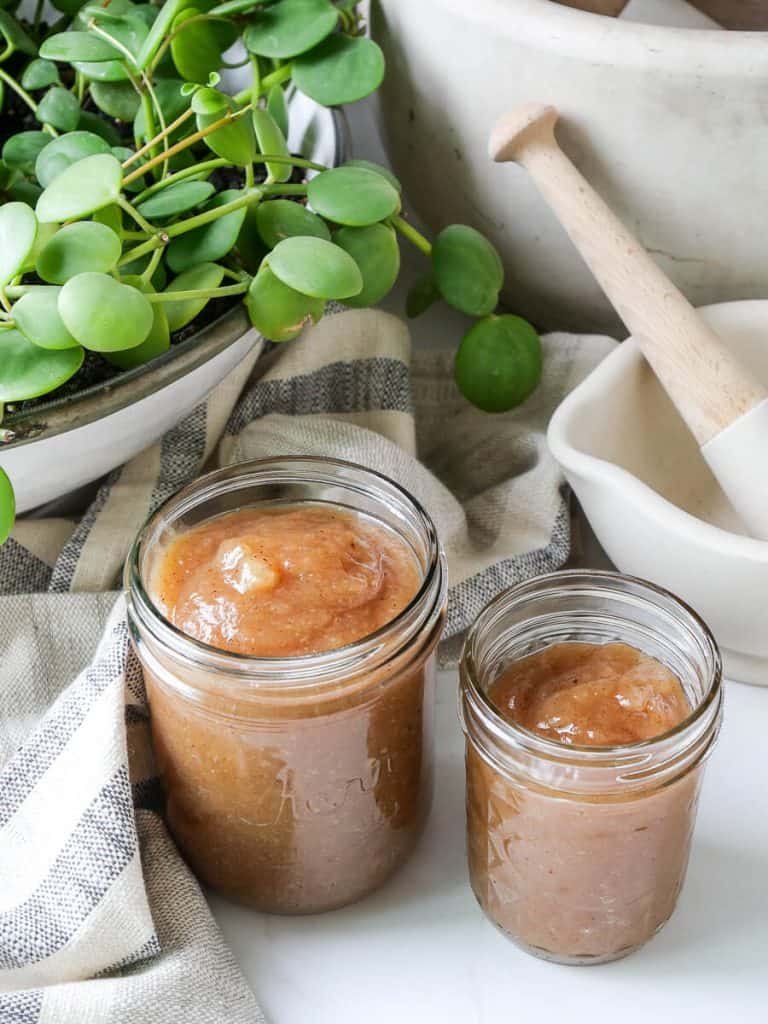 Homemade pear sauce.