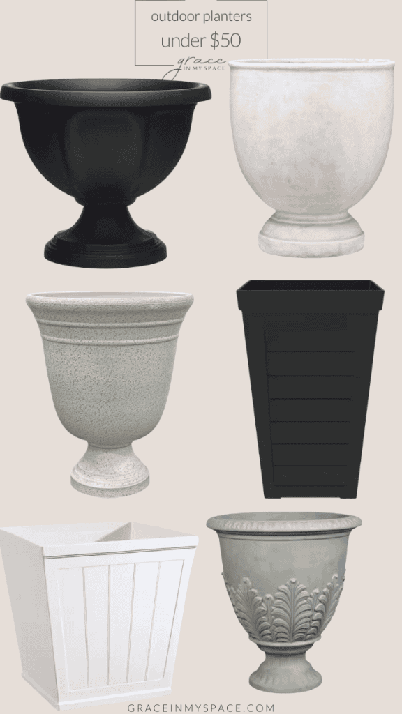 Large outdoor planters under $50