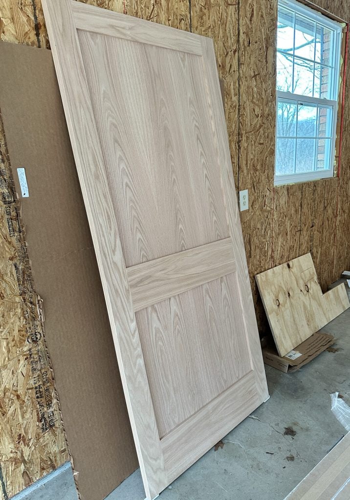 Red oak door.