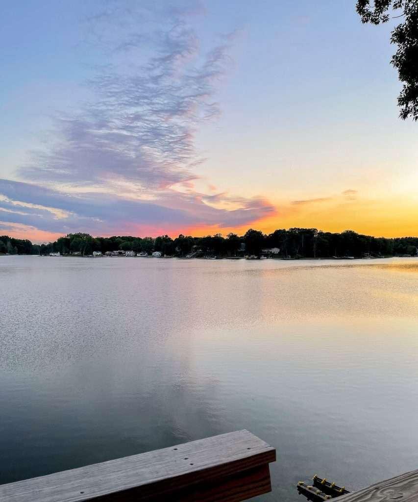 Sunset on Rainbow Lake.