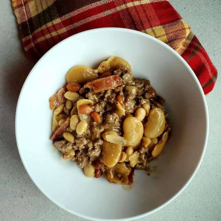 Sweet and Spicy Cowboy Beans | A Bourbon Butter Bean Skillet