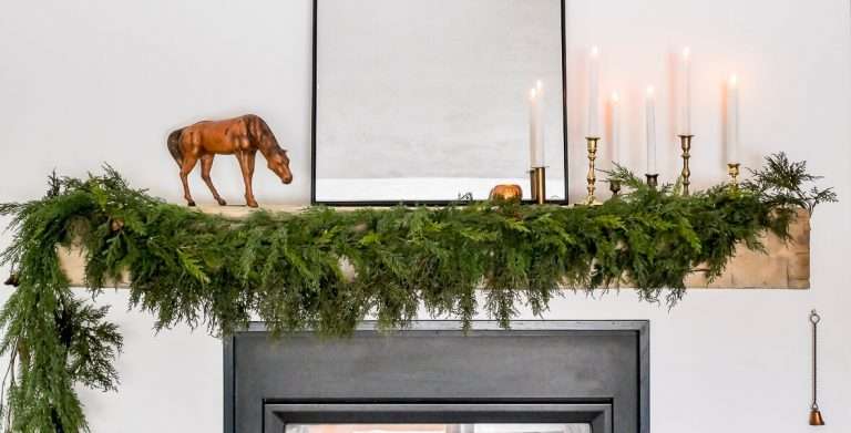 Organic Modern Design | Winter Mantel Decor